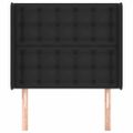vidaXL Čelo postele so záhybmi čierne 103 x 16 x 118/128 cm umelá koža