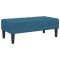 vidaXL lavička s vankúšom Modrá 113 x 57 x 39 cm Zamat