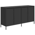 vidaXL Komoda čierna 135x39x73,5 cm oceľ valcovaná za studena