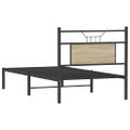 vidaXL Posteľný rám bez matraca dub sonoma 75x190 cm kompozitné drevo