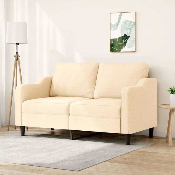vidaXL 2-miestna pohovka krémová 140 cm látka