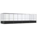 vidaXL Voliéra s nadstavcom strieborná 832x207x212 cm oceľ
