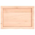 vidaXL Stolová doska 60x40x(2-4) cm neošetrený dubový masív