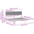 vidaXL Posteľový rám s úložným priestorom a čelom Biela 180 x 200 cm