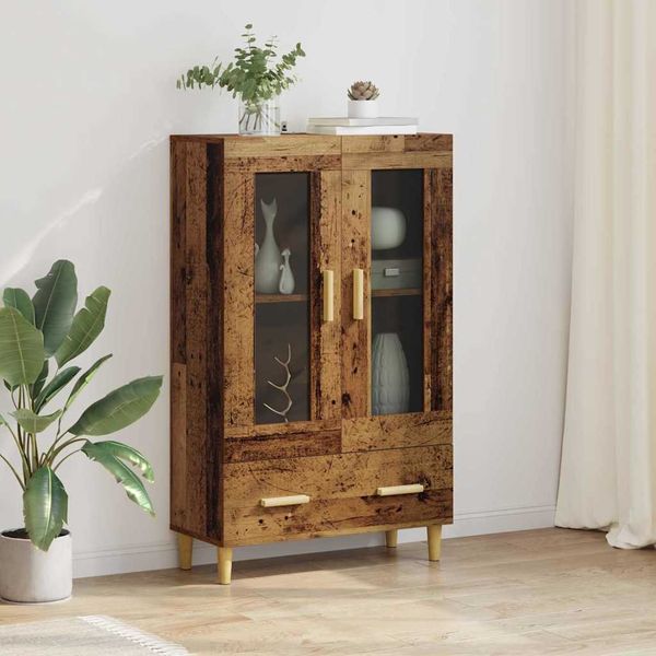 vidaXL Highboard Staré drevo 70 x 31 x 115 cm Kompozitné drevo