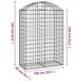 vidaXL Oblúkový gabionový kôš 100x50x140/160 cm pozinkované železo