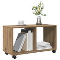 vidaXL Skrinka na kolieskach dub artisan 72x33x42,5cm kompozitné drevo