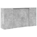 vidaXL Recepčný stôl betónovo sivý 200x50x103,5 cm kompozitné drevo