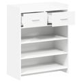 vidaXL Skriňa na topánky 73,5 x 36 x 92 cm Kompozitné drevo Biela