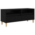 vidaXL TV skrinka 100 x 34,5 x 44,5 cm Čierny dub Kompozitné drevo