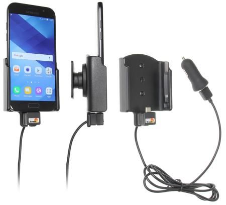 Brodit držiak do auta na Samsung Galaxy A5 (2017) bez púzdra, s nabíjaním z cig. zapaľovače/USB
