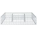 vidaXL Gabiónová vyvýšená posteľ 100 x 100 x 20 cm Pozinkovaná oceľ