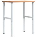vidaXL pracovný stôl svetlohnedý 80x60x(71,5-98) cm masívny dub