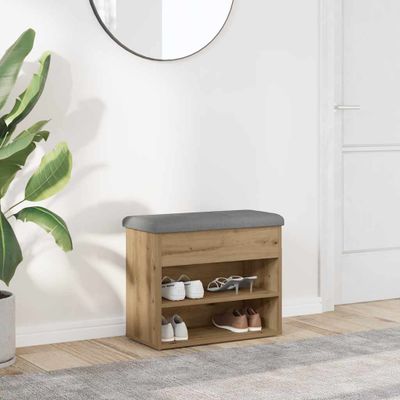 vidaXL Lavička na topánky Artisan Dub 62x32x50 cm Engineered Wood