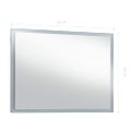 vidaXL Kúpeľňové nástenné zrkadlo s LED osvetlením 100x60 cm