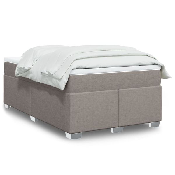 vidaXL Boxspring posteľ s matracom sivohnedá 120x190 cm látka