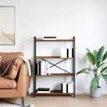 vidaXL Regál na knihy 80 x 30 x 120 cm Kompozitné drevo Staré drevo