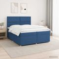 vidaXL Posteľ boxspring s matracom Modrá 200 x 200 cm Látka