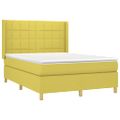 vidaXL Boxspring posteľ s matracom zelená 140x190 cm látka