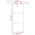 vidaXL Posuvné dvere s kovaním čierne 90x205 cm tvrdené sklo