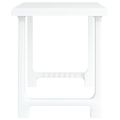 vidaXL Kempingový stôl biely 79x56x64 cm PP drevený vzhľad