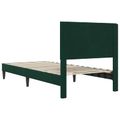 vidaXL Rám postele s čelnou doskou Tmavozelená 90 x 200 cm Zamat