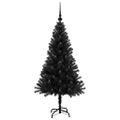 vidaXL Vianočný stromček Čierna 120 cm PVC