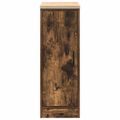 vidaXL Garážová skriňa dub dymový 30x51x85 cm masívna borovica