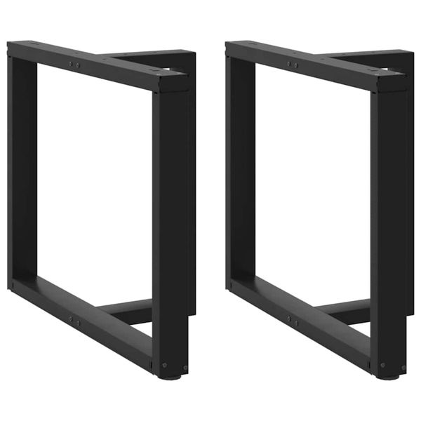 vidaXL Nohy k jedálenskému stolu v tvare T, 2 ks, čierne, 100x35x(72-73) cm, oceľ