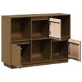 vidaXL Komoda medovo-hnedá 110,5x35x80 cm masívne borovicové drevo