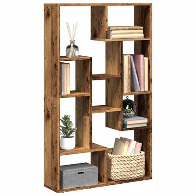 vidaXL Knižnica staré drevo 72x20x120,5 cm kompozitné drevo