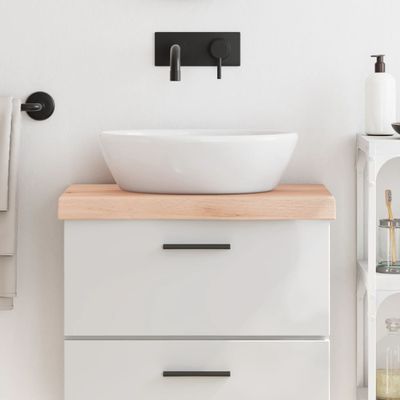 vidaXL Kúpeľňová doska 60x40x(2-6) cm neošetrený masív