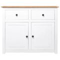 vidaXL Komoda biela 93x40x80 cm borovicový masív Panama Range