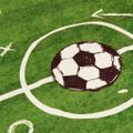 vidaXL Detský koberec zelený 160x230 cm futbal umývateľný