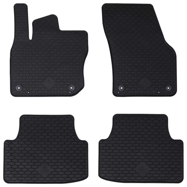 vidaXL Autokoberec 4 pcs Čierna vhodné pre VW TIGUAN TDI 2024- Guma