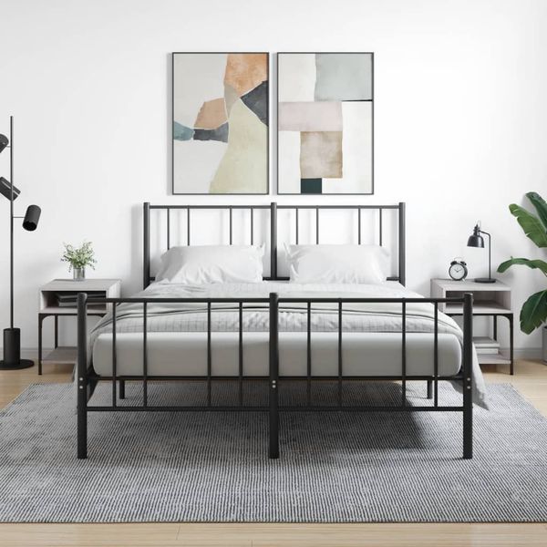 vidaXL Nočné stolíky 2 ks sivý dub sonoma 40x41x50 cm kompozitné drevo
