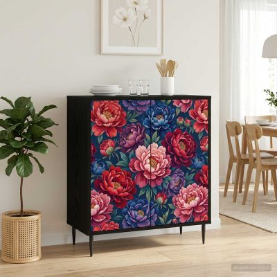 vidaXL Servírovacia skriňa AACHEN Čierny dub 69 x 33 x 76 cm