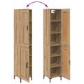 vidaXL Highboard Remeselný dub 34,5 x 34 x 180 cm Kompozitné drevo