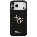 Guess Silicone Big 4G Script puzdro na iPhone 17 Pro Max čierna