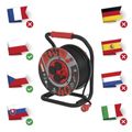 Predlžovací kábel EMOS P08440 PROFI na bubne 40 m / 4 zás. / čierny / guma-neoprén / 230V / 2,5 mm2