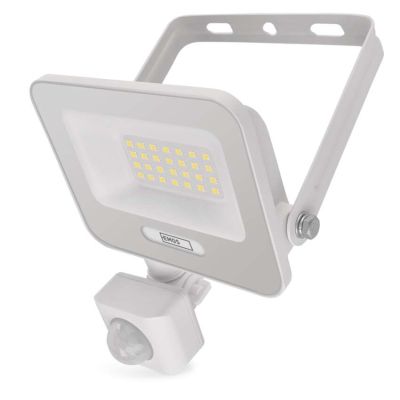 LED reflektor GLARO s pohybovým čidlom, 20 W, biely, IP54, 2000 lm, neutrálna biela
