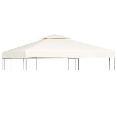 vidaXL Náhradná strieška na altánok 310 g/m², krémovo biela 3x3 m