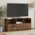 vidaXL TV skrinka Dymový dub 102 x 34,5 x 47 cm Kompozitné drevo