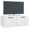 vidaXL Nástenná TV skrinka Biela s vysokým leskom 78,5 x 41 x 30 cm