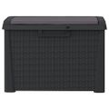 vidaXL Záhradný úložný box s podsedákom antracitový 125 l PP