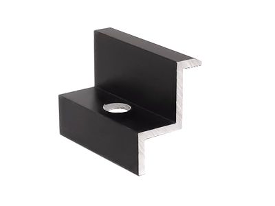 Úchyt krajný Z-30, L50 mm čierny eloxovaný pre FV panel s rámkou 30 mm