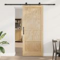 vidaXL Posuvné dvere ORKDAL 86 x 211 cm Borovicový masív Prírodná