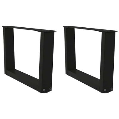 vidaXL Nohy konferenčného stolíka v tvare V, 2 ks, čierne, 60 x (30-31,3) cm, oceľové