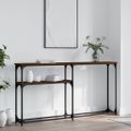 vidaXL Konzolový stolík hnedý dub 145x22,5x75 cm kompozitné drevo