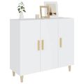 vidaXL Komoda biela 90x34x80 cm kompozitné drevo